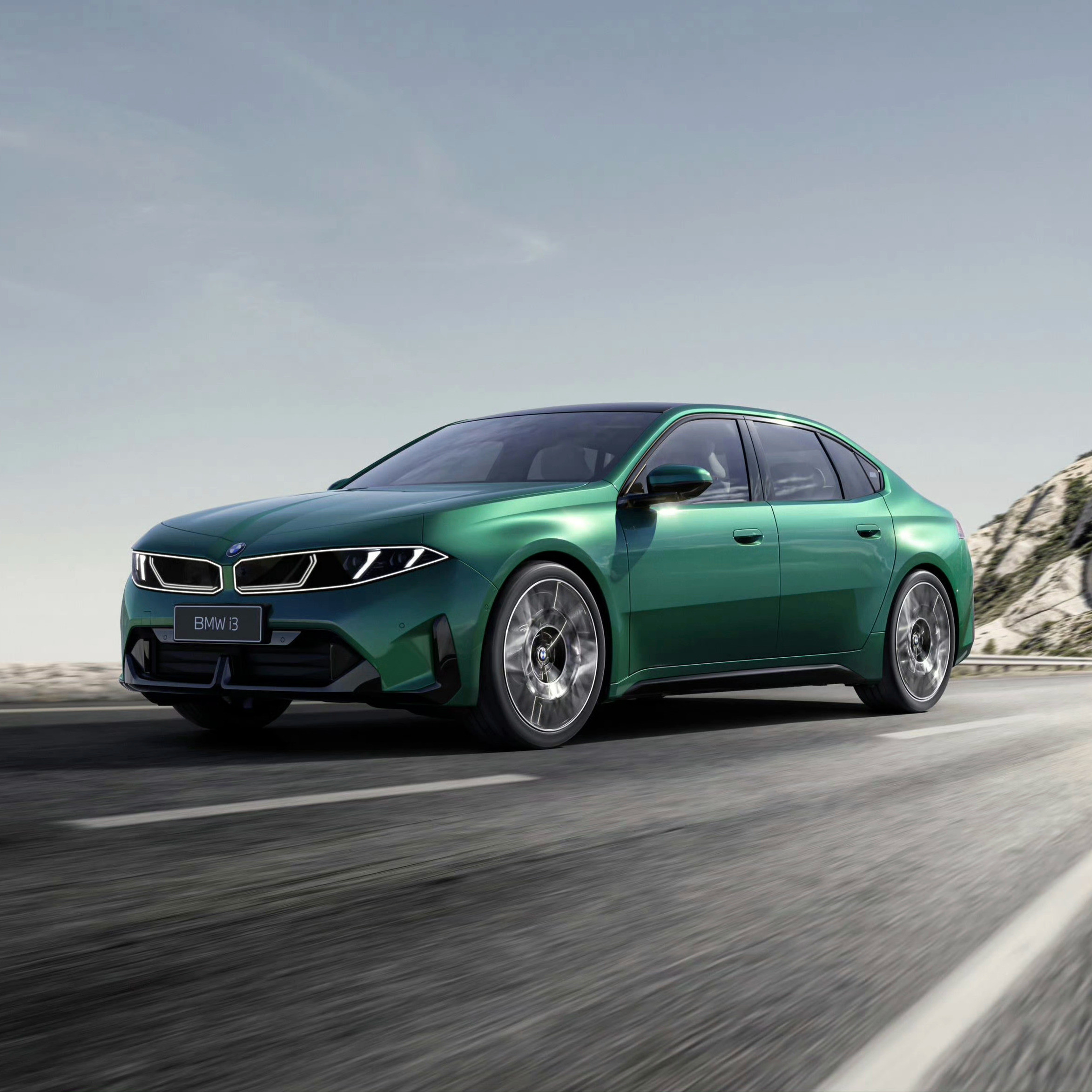 国产长轴版全新宝马i3发布C柱线条和海外标轴i3有明显差异，更趋近于溜背的车身形