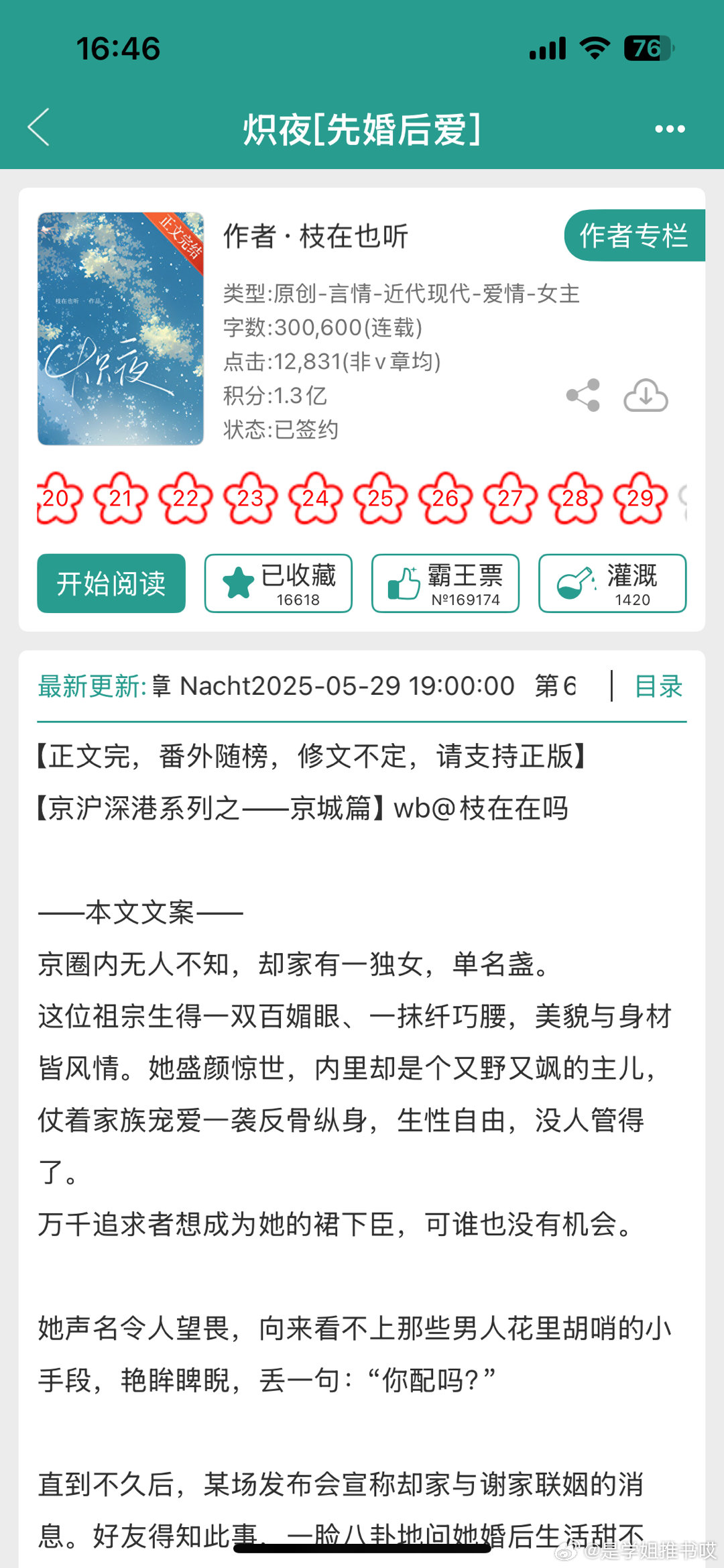 《炽夜》by枝在也听豪门联姻/高甜/年龄差/正文完结不是！最近的先婚
