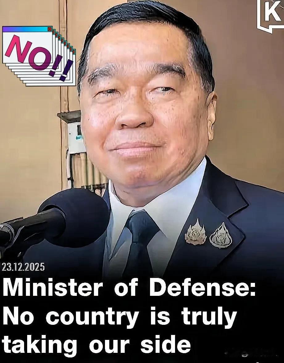 今天，泰国国防部长纳塔蓬对外直言：没有任何一个国家真正站在泰国这一边。这句话听着