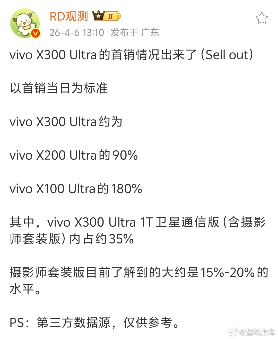 内存涨价的情况下，vivoX300Ultra还能基本打平上一代，非常可以了
