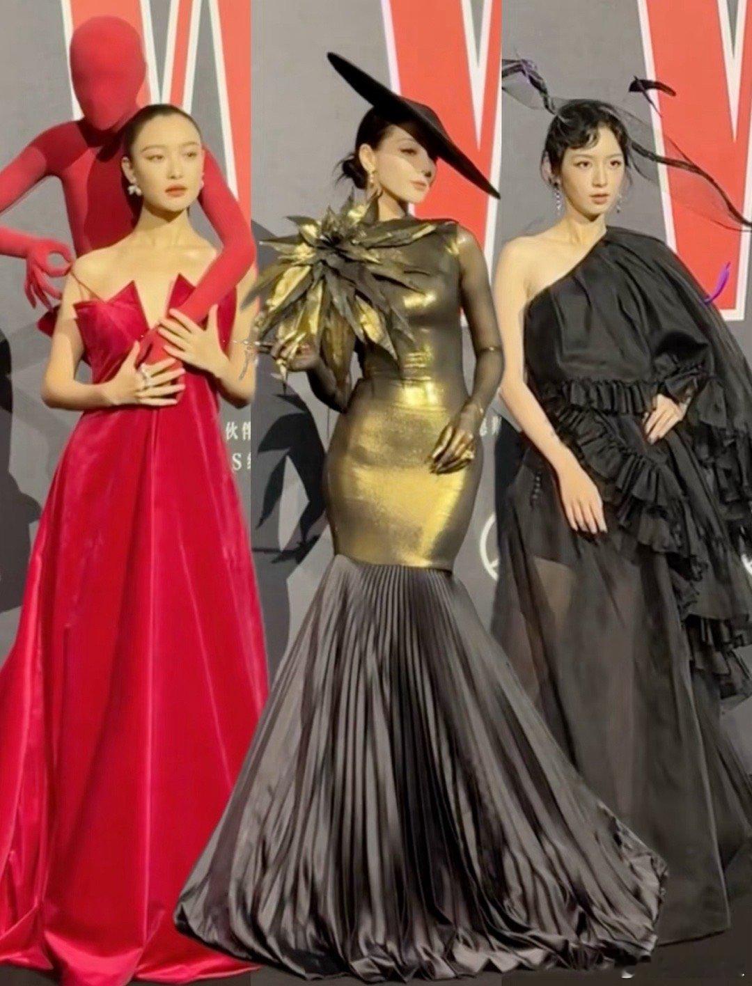 W盛典女明星造型三大亮点：倪妮背着个布洛芬，热巴这个一般人真驾驭不了，周也的小女