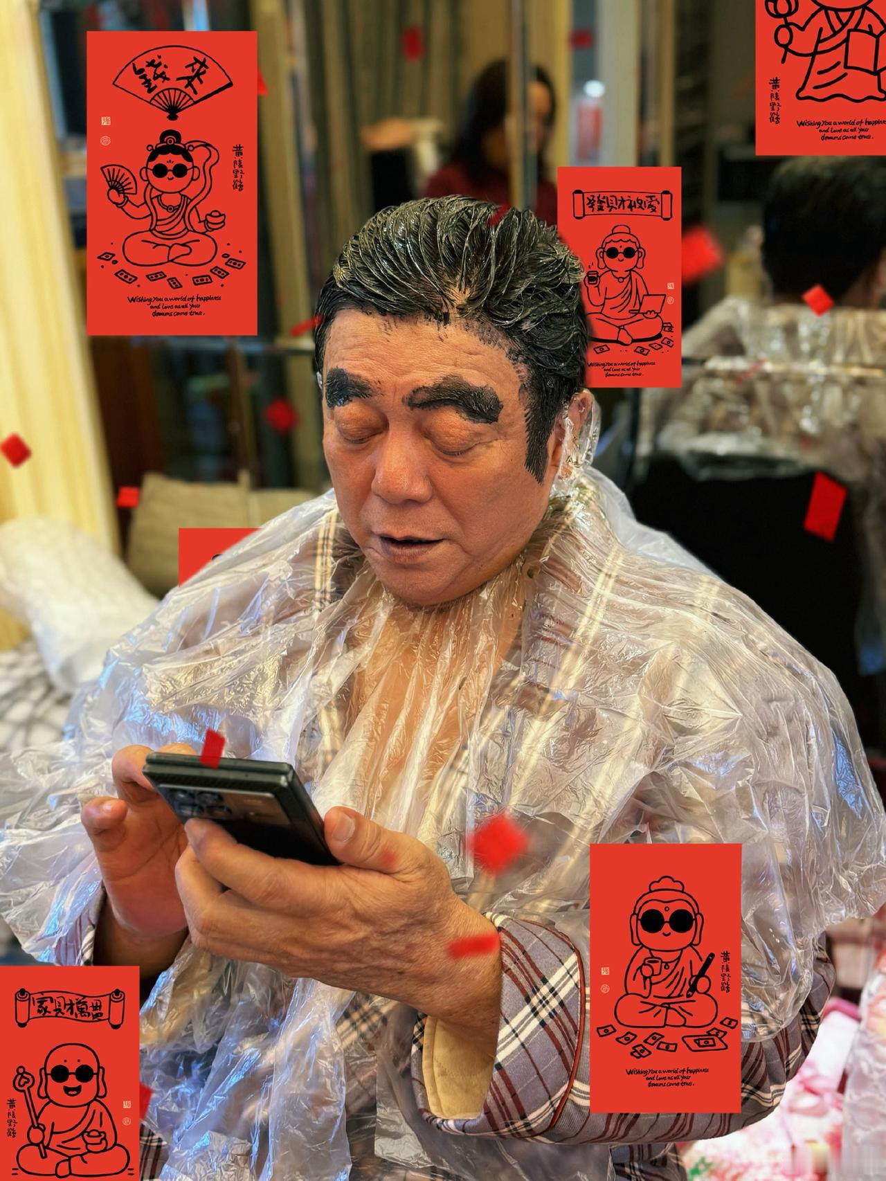 姚晨：老姚，你这眉毛染完，网友都说你像如来佛祖加蜡笔小新合体，我是不是下手太重了