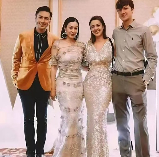 钟丽缇与女儿女婿，颜值都这么高的！​​​