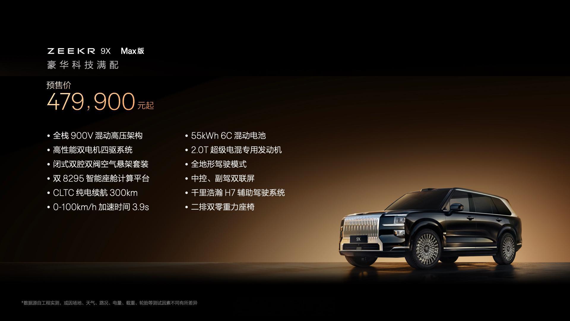 极氪9X售价公布，起步就是Max，47.99万起！没到50万！9X