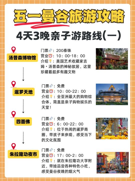 速码！五一带娃出游曼谷攻略，4天3晚篇
