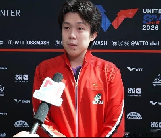 大头很霸气说，不适应并不代表是我们的真实水平。混双赛后采访，被问如何面对先输两