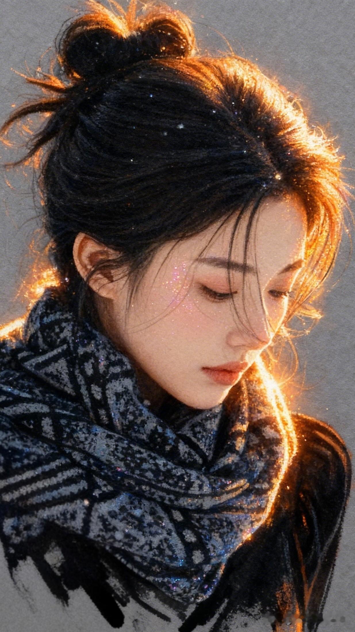 寒风拂面，轻纱遮面。有气质的女人给人什么感觉冬日暖阳下的温柔少女，散发着温暖的