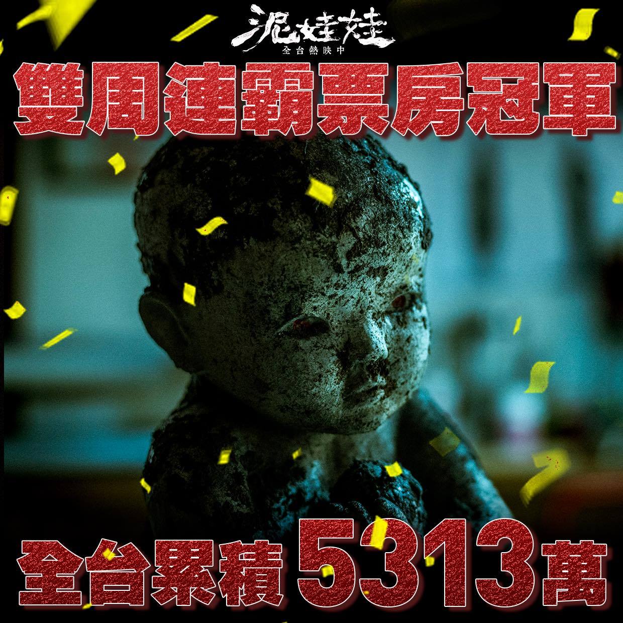 2025年第42周台湾票房：1.恐怖片《泥娃娃》公映次周夺冠，累计票房531