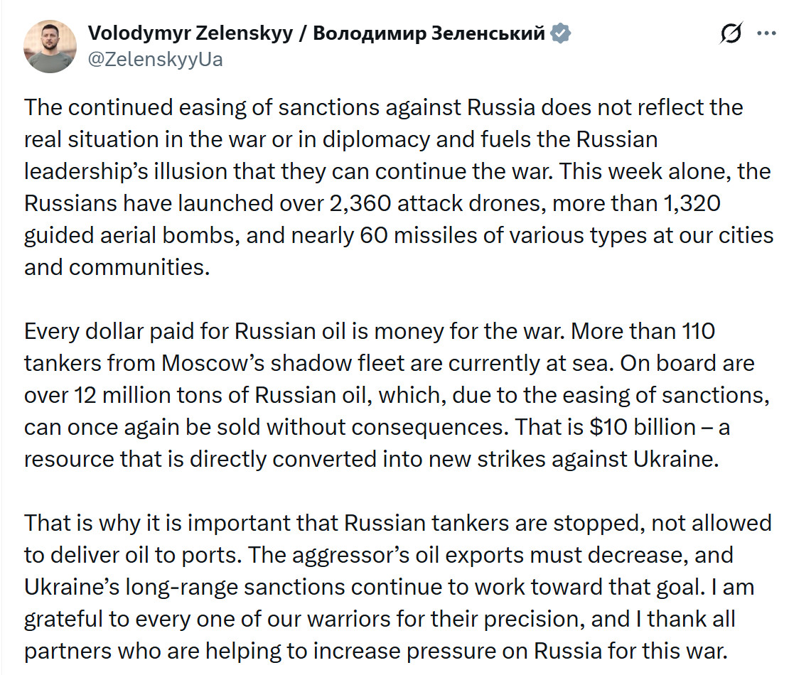 【#美方暂时放松对俄石油制裁#，泽连斯基急了】当地时间19日，乌克兰总统泽连斯基