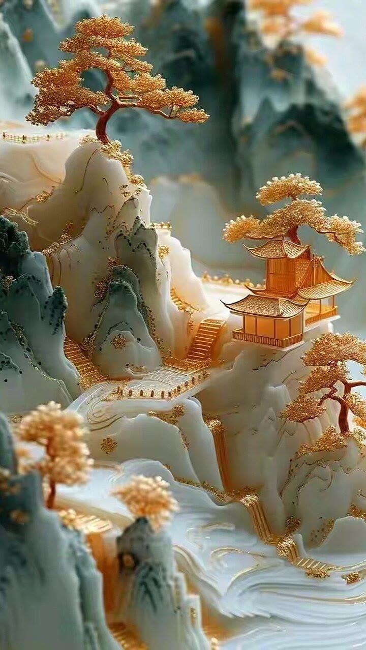 冬日生活打卡季梦幻仙境，金碧辉煌的东方园林