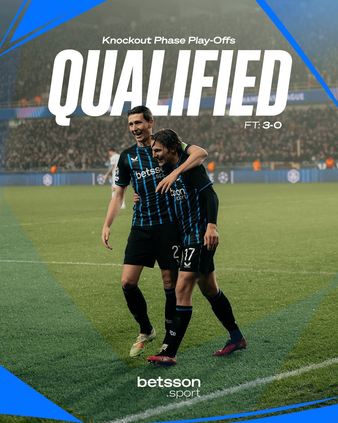 布鲁日3-0马赛晋级淘汰赛, 亚特兰大-斯坦科维奇1射2传