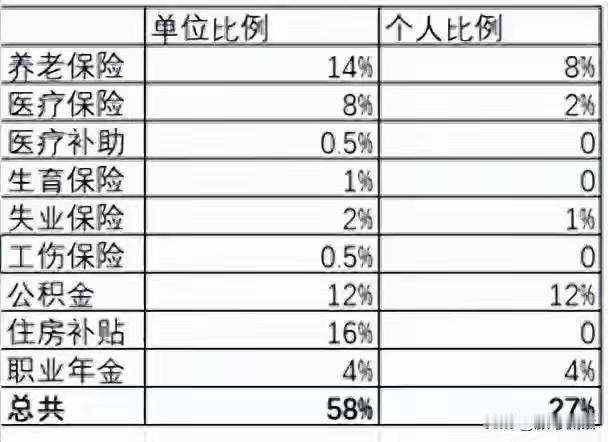 工资1000左右，社保8500，一个月总共18500，退休金10000多。年轻