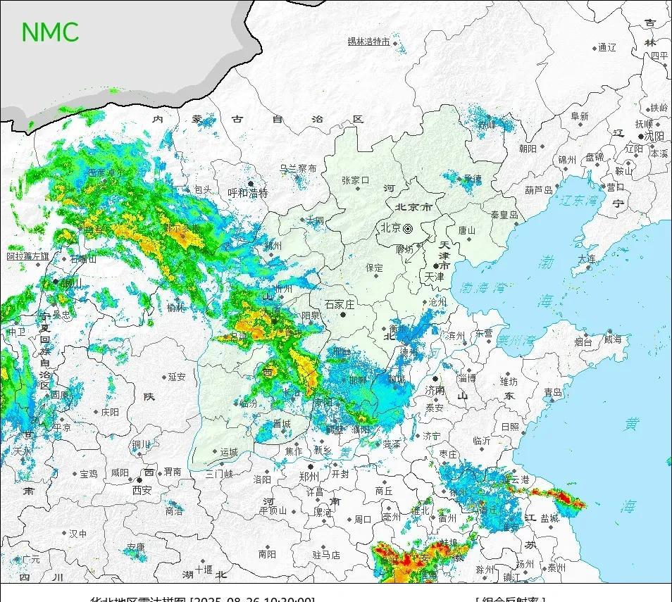 昨夜起，北方新一轮强降雨过程逐步上线，西北至华北西部以及内蒙古等地有雨波出现。从