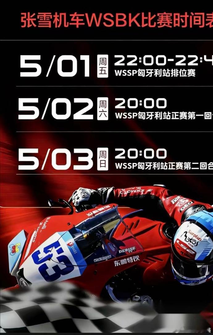 WSBK匈牙利站SSP组的自由练习赛，张雪机车车队的选手德比斯排名第11。北京时