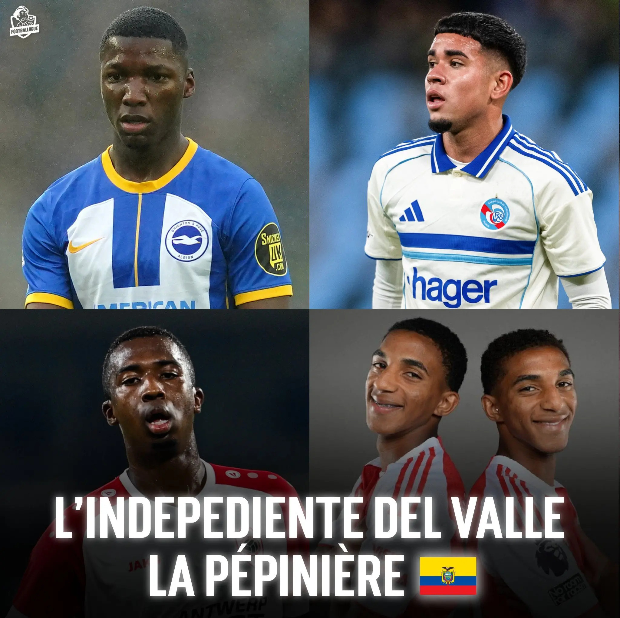 近年来，厄瓜多尔独立队出售的青年才俊数量简直惊人！👉凯塞多（转会布莱顿，28