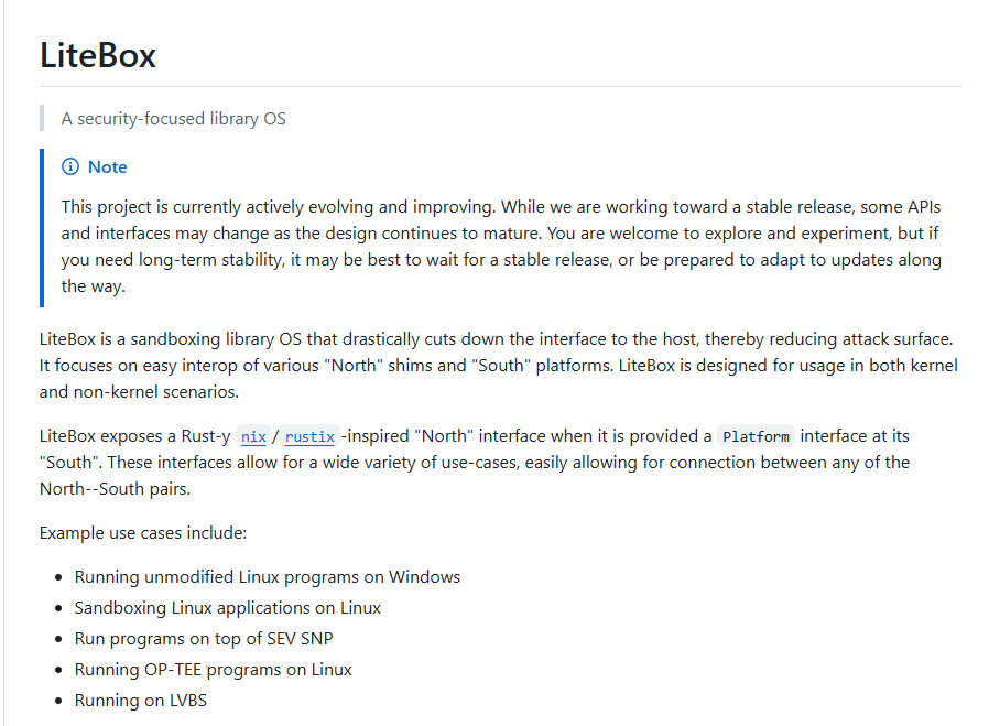 微软（Microsoft）近日正式发布开源安全项目LiteBox的首个正式版本LiteBox0.1。