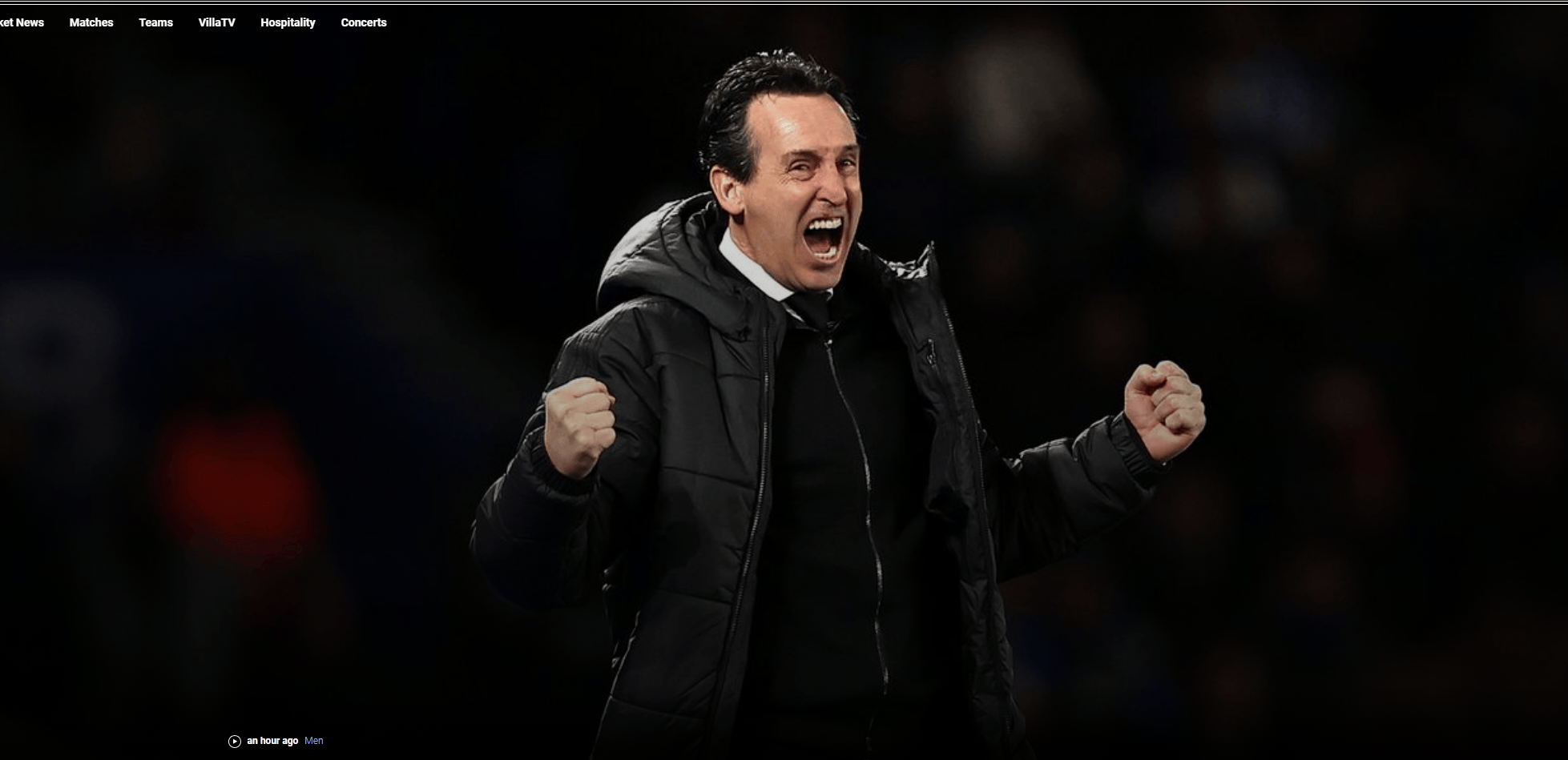 4-3逆转布莱顿, 埃梅里: 大马丁背伤;我很感谢维拉球迷支持