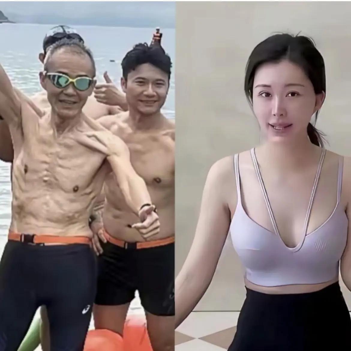 王石的硬朗身材，就是找的小娇妻得来的吧最近看到王石的图片，哇塞，身上没有一点脂肪