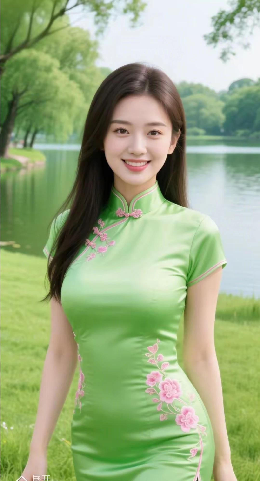 千山迎落日。万水接朝霞。明月洒清辉，清风拂杨柳。