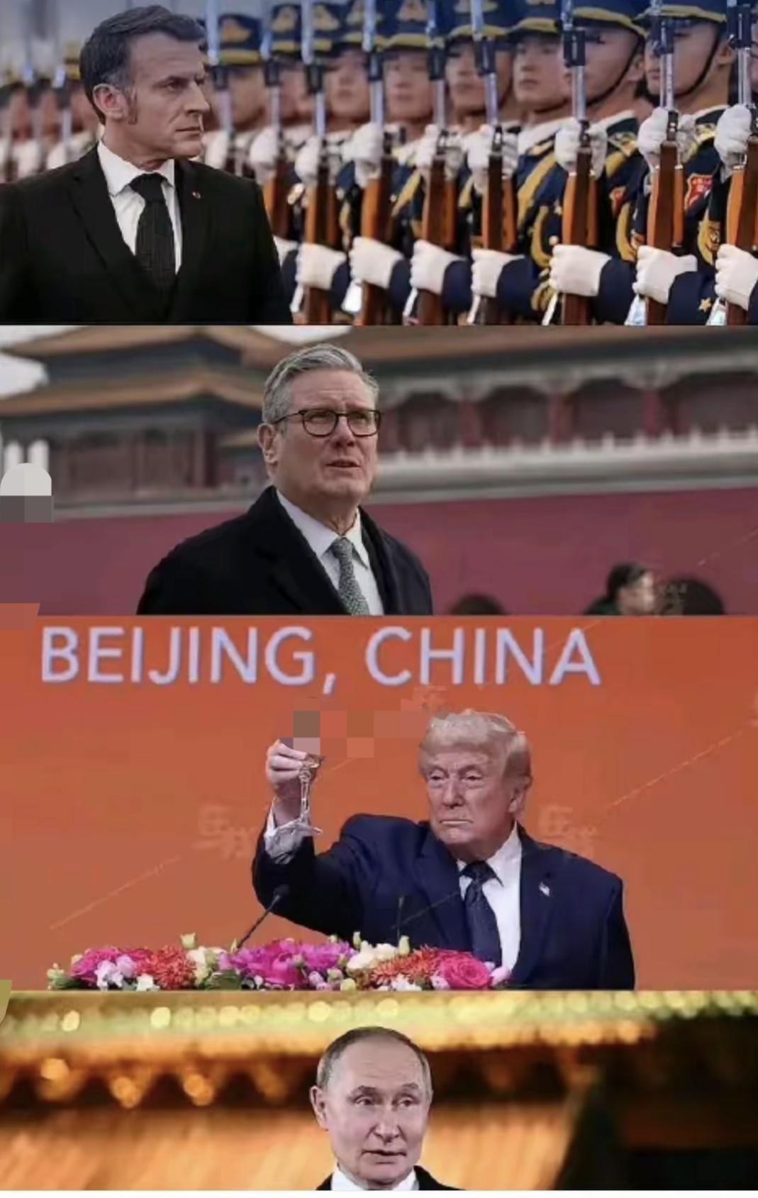 新来的实习生问，说是五大常任理事国，四个大国都来东大访问了，异常隆重！但为啥只有