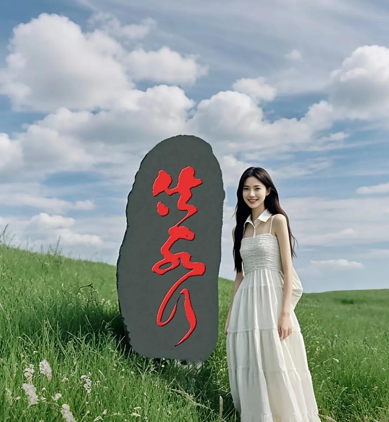 都别吹，能认识这三个字的，都是人中龙凤！发小和他对象出去旅游，看到一块石头上有