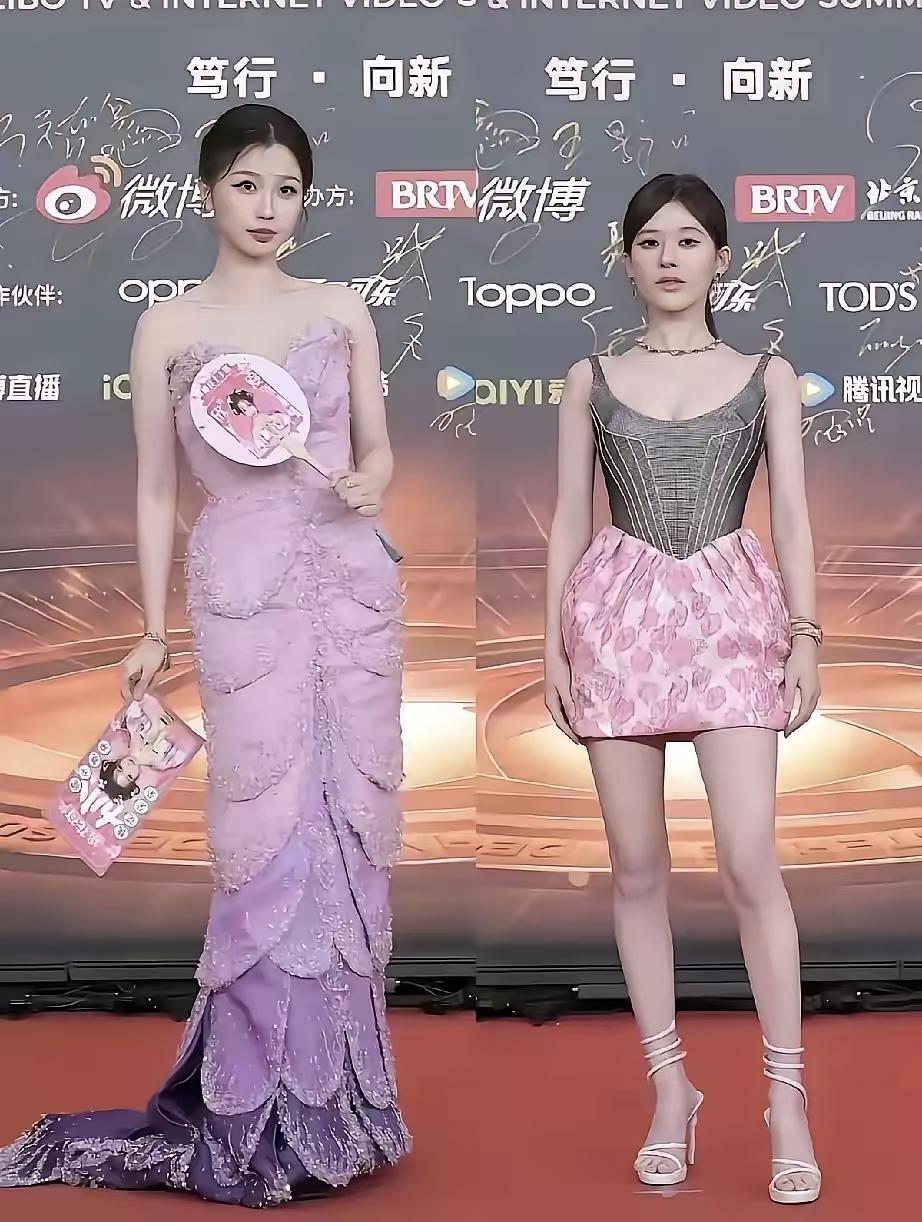 真是不比不知道，一比吓一跳。明明赵露思生得更为明艳动人，可一旦同框，更漂亮的她却