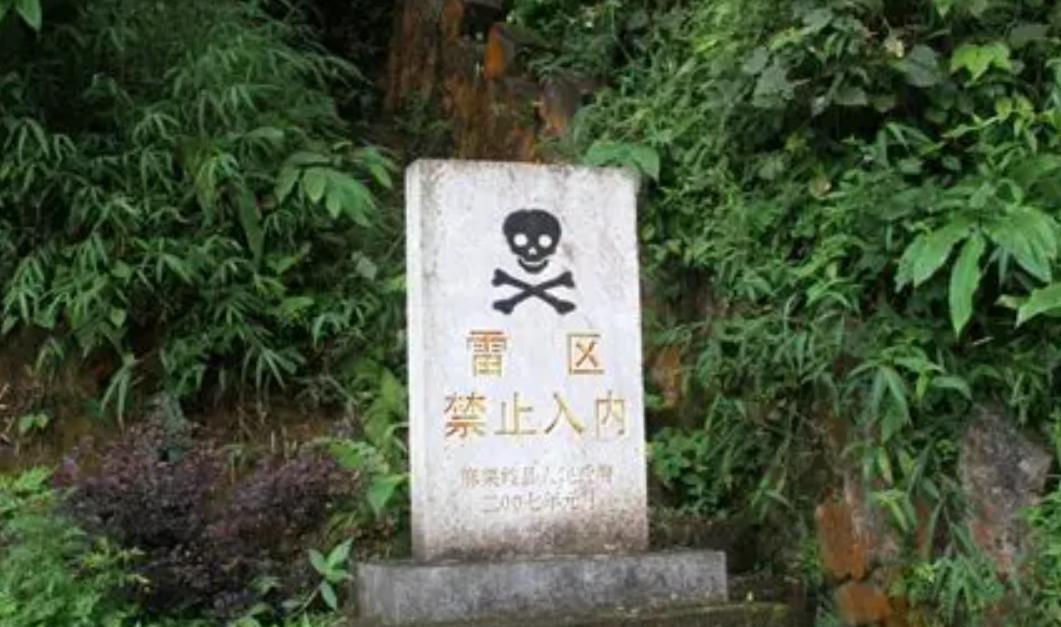 老山战区地雷多如牛毛，一次国庆节会晚餐，我军一位团参谋拿着三个空酒瓶子，从堑壕里