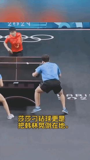 看莎莎打混双有多恐怖，把男选手打崩溃。张本智和应该感受最深，是打得最多的，从青
