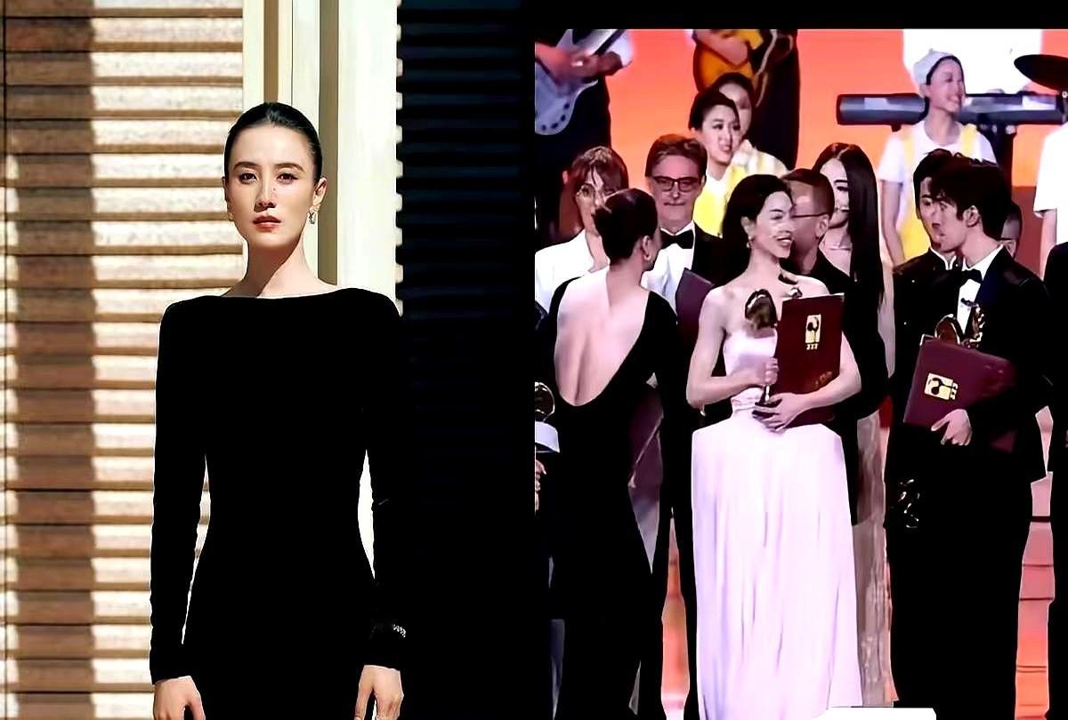 “A4腰”早就过时了，现在流行宋佳的“美背杀”。宋佳就穿了件露背礼...