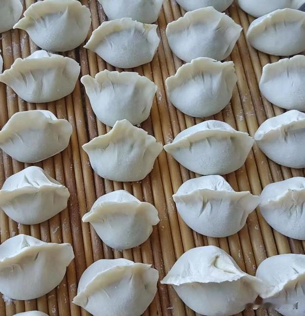 晚上吃的饺子🥟水芹菜猪肉馅的。从外面回来就快五点了，早饭就吃了一碗水叽叽的