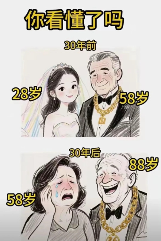 30年后女方为什么哭了？不应该是高兴吗？