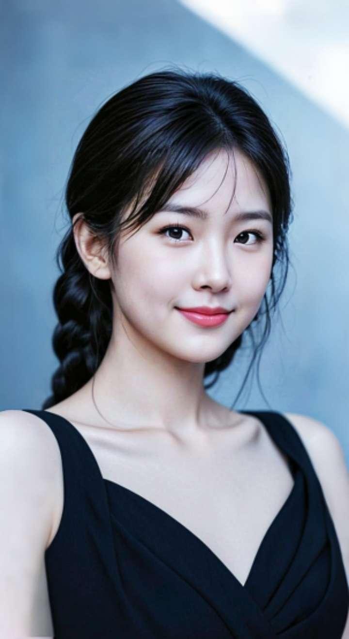 AI扩图AI浅笑佳人