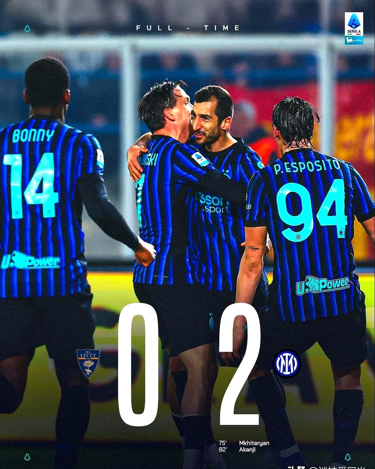 AC米兰球迷今晚别睡了。国米半场闷平，7分钟却直接杀死比赛，甩开10分。你