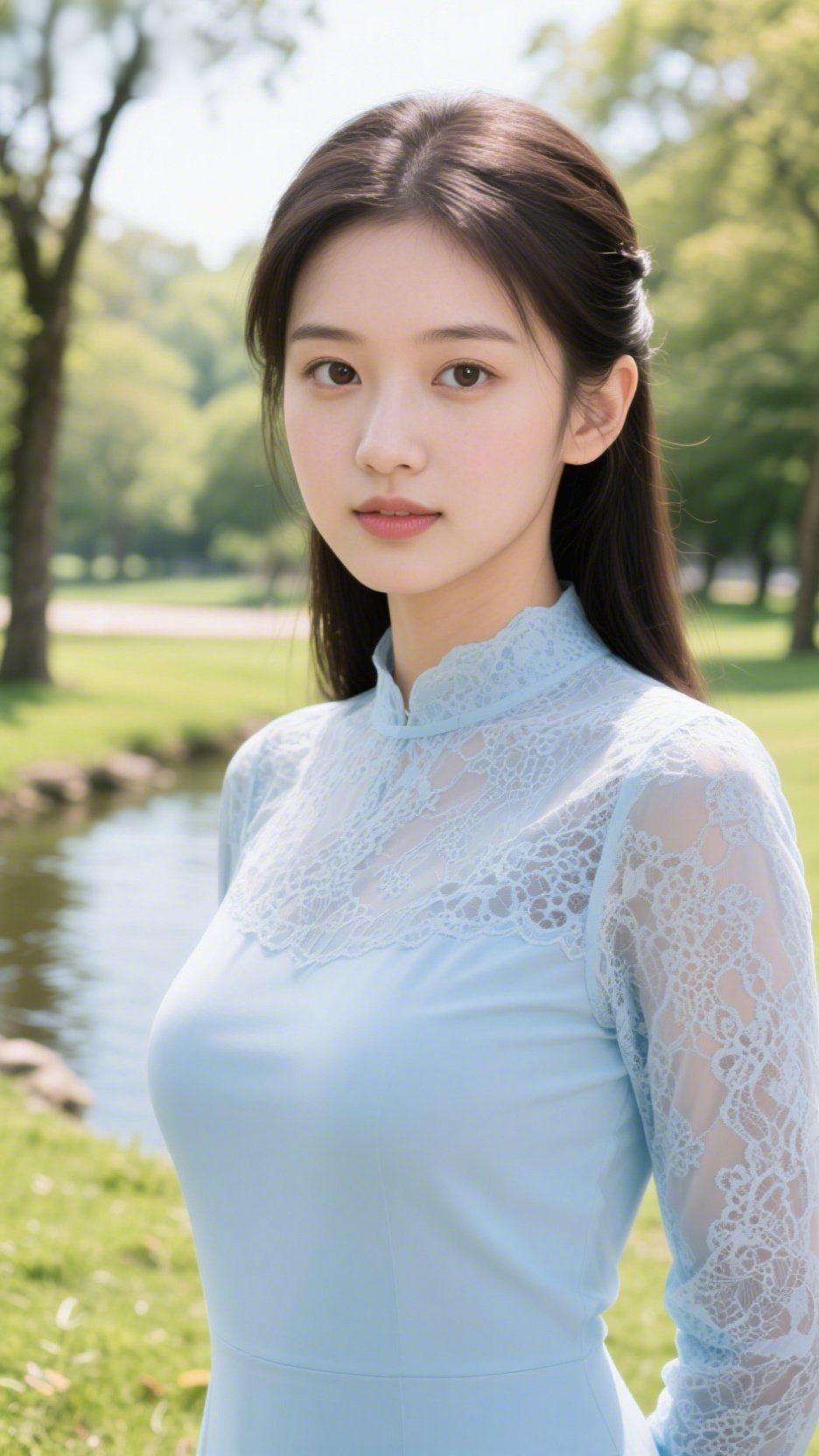 春郊晴望晓日晴光铺远陌，柔风暖律遍平芜。长林叠翠凝清霭，密叶浮光漾浅流。