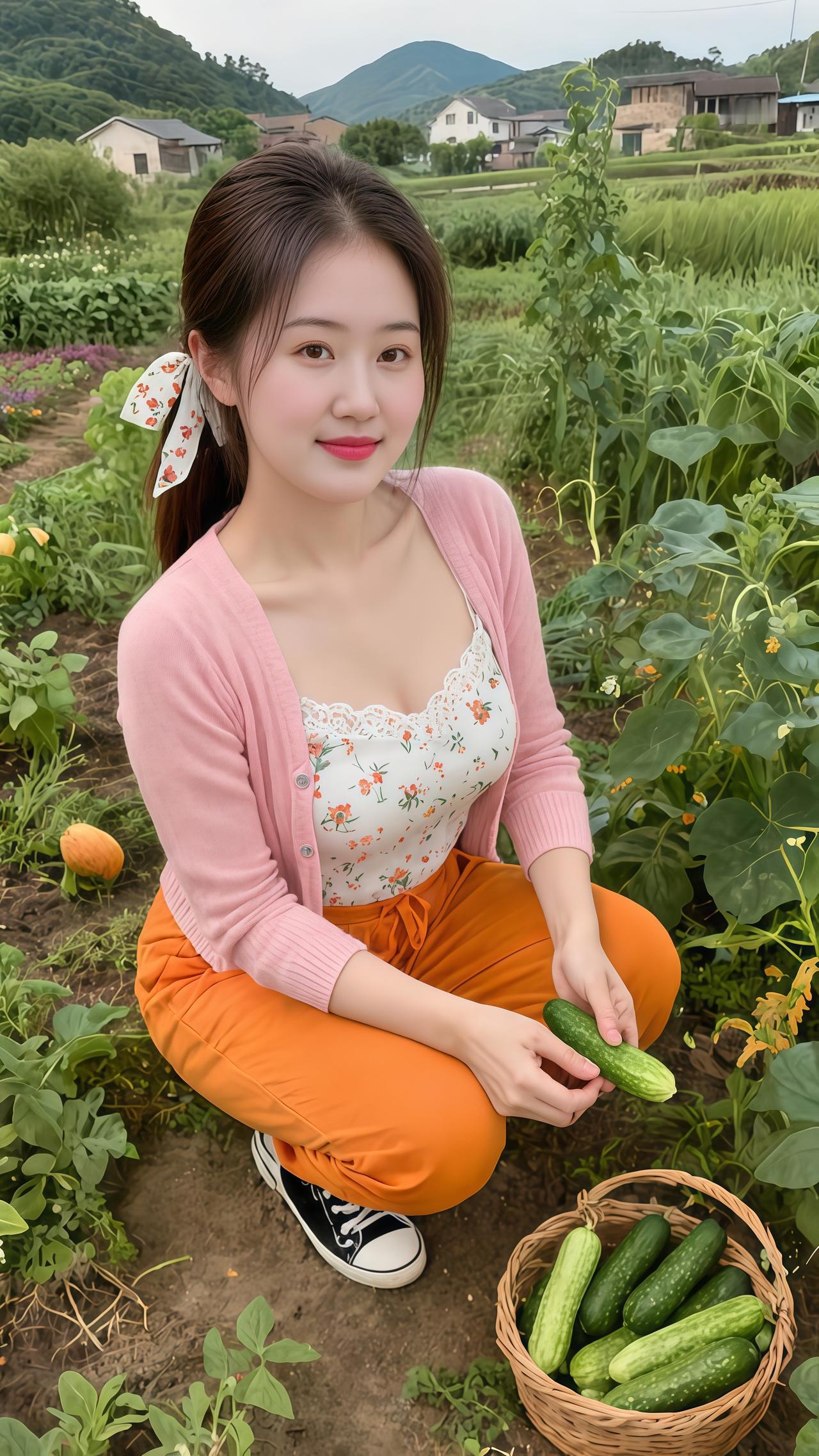 我的乡村生活山里姑娘清纯甜美田园生活乐趣多