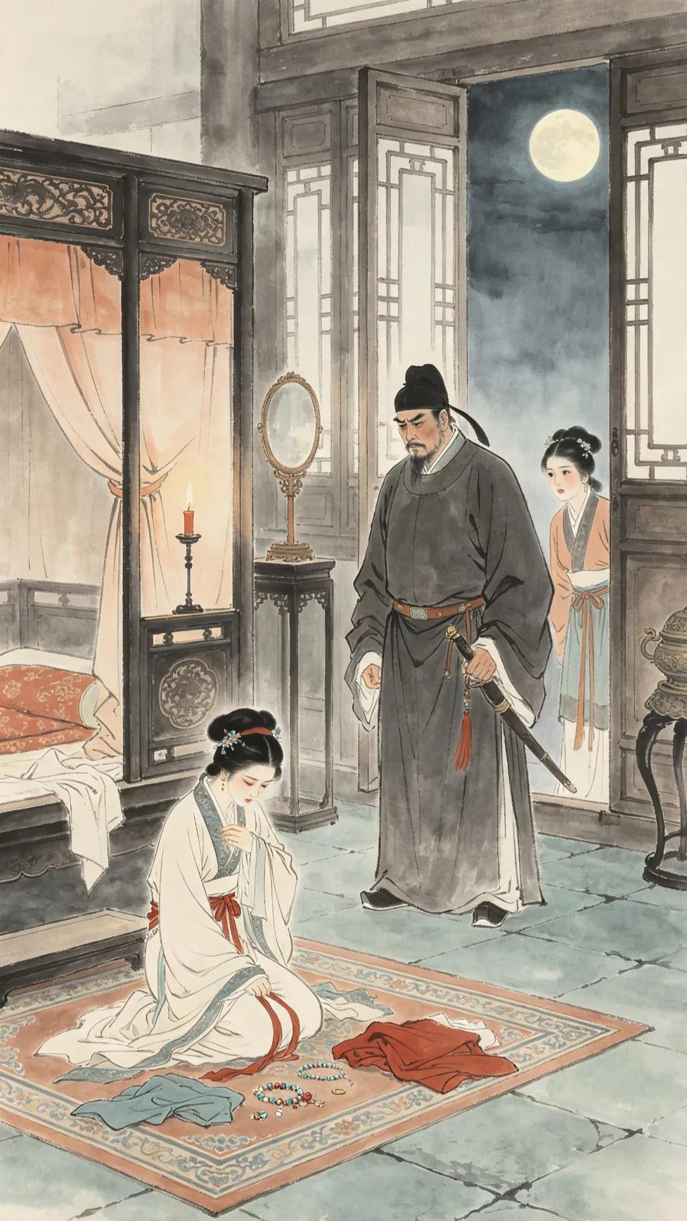 西门庆鞭打脱光的潘金莲，让人感叹古代女人地位之低。不过，潘金莲的操作也有误，最