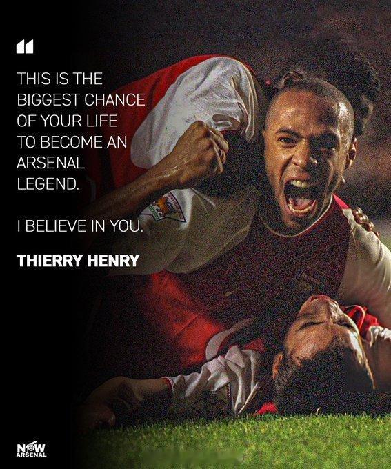 曼城vs阿森纳就是这样，这是阿森纳球员在周日比赛前唯一需要听到的话，亨利已经说