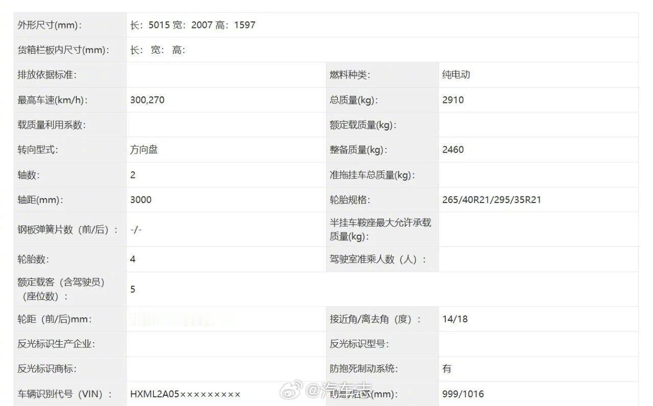 小米YU7GT申报，约1003匹马力输出！感觉外观没有SU7Ultra那么战