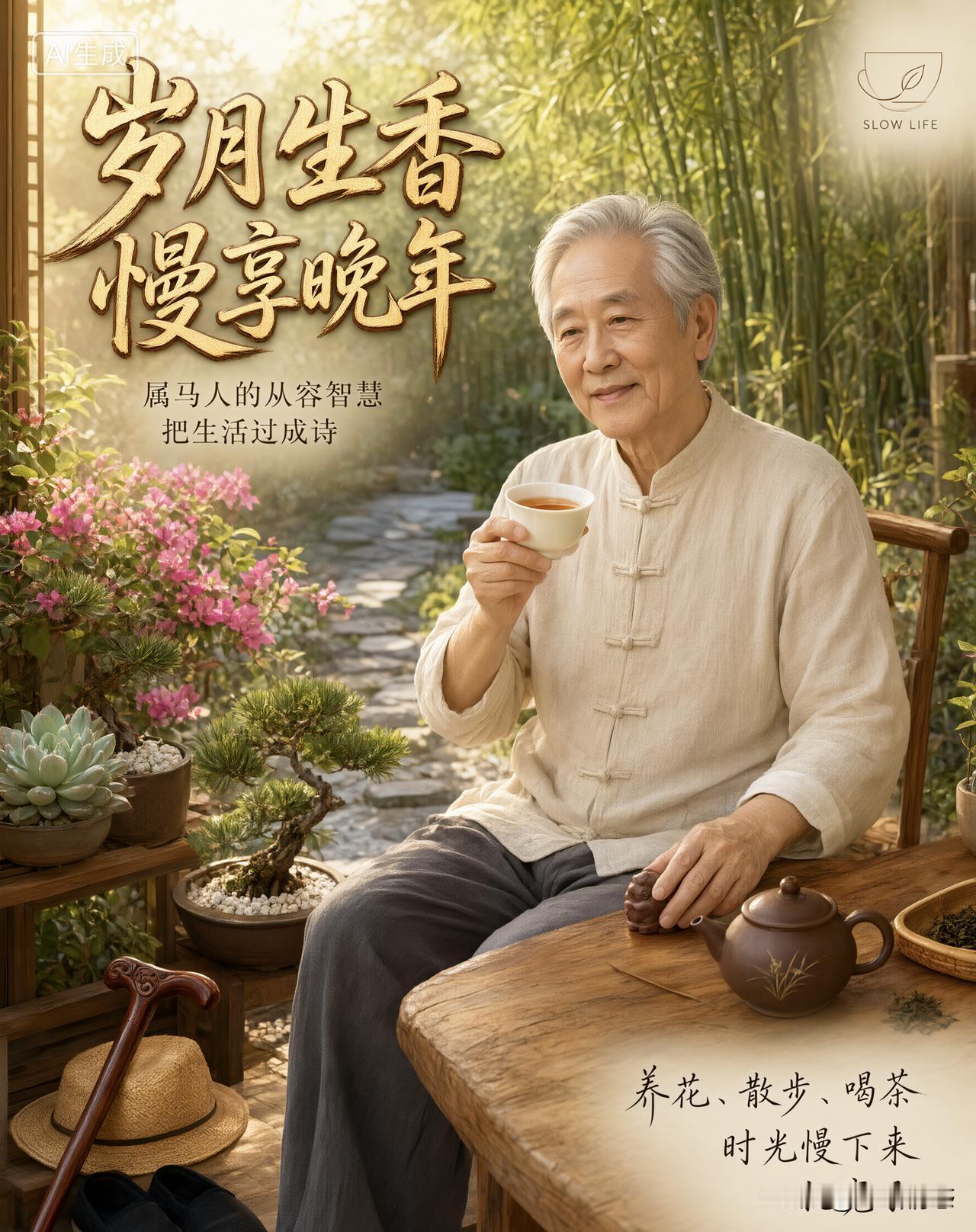 属马人到了晚年，最该学会的一件事，就是“慢下来”。年轻时跑得太快，风里雨里都