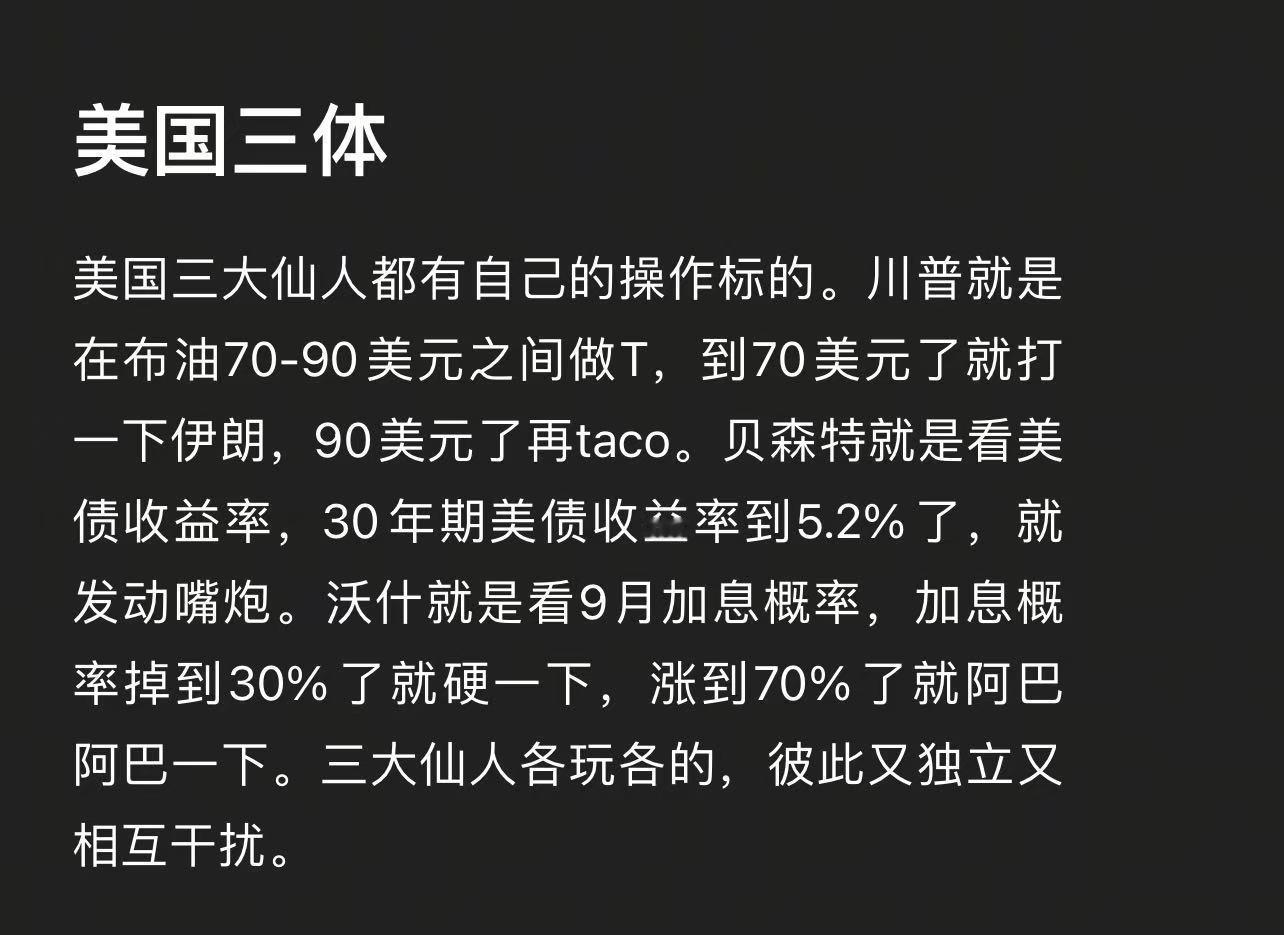 世界就是一个巨大的股市！围着他仨转。​​​