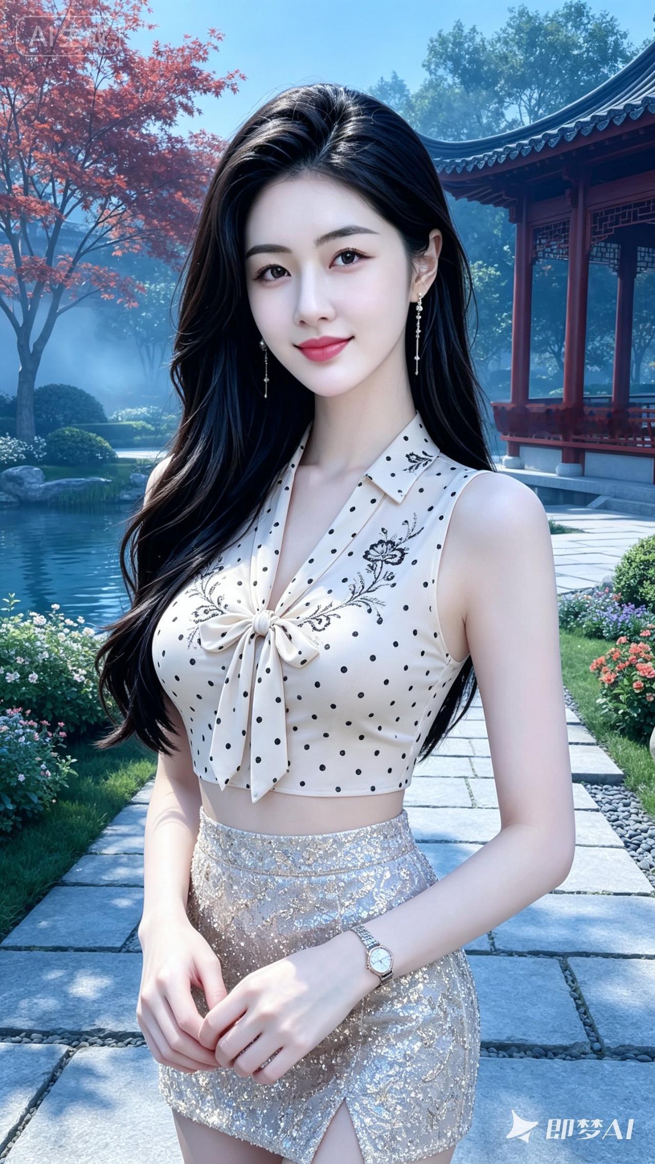 优雅气质，东方韵味，漫步在古风园林中，感受自然之美。