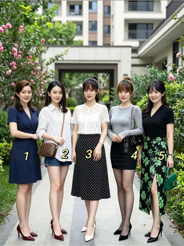 如果只从她们的穿搭入手看，符合男人审美观的会是几号比较入戏？每位以服装款的式不