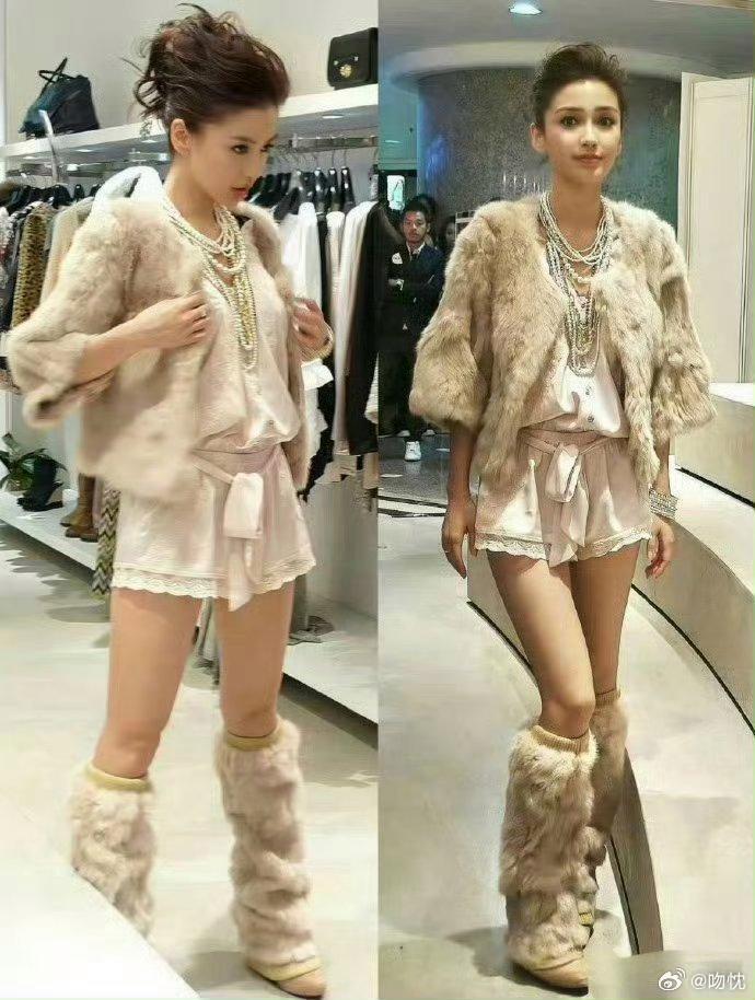 看到Angelababy才知道，时尚是一种轮回，原来很久以前就流行腿套了