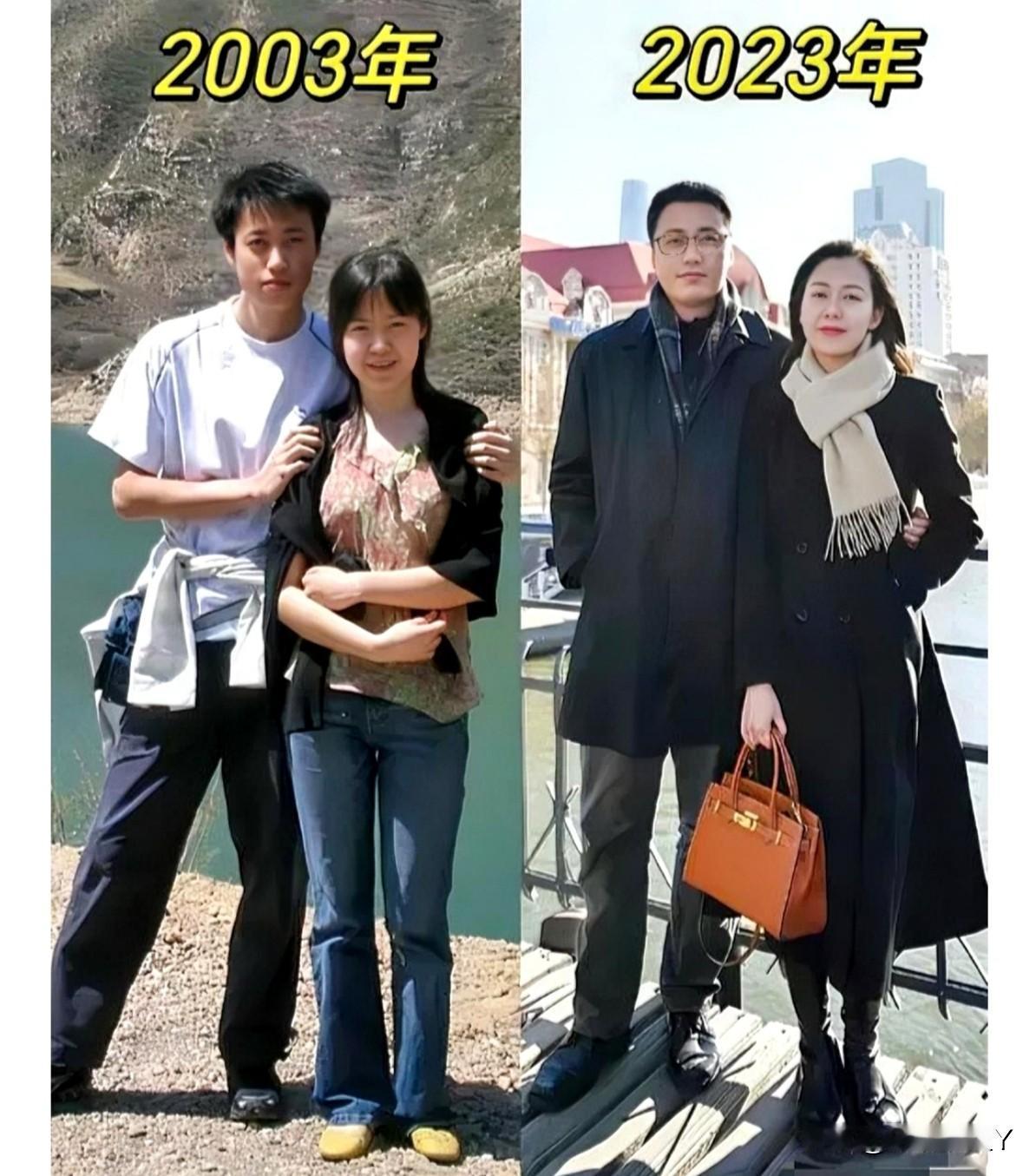 这是一对夫妻相隔二十年的两张合照，当看完后真的令人惊叹不已！丈夫如今比二十年前更
