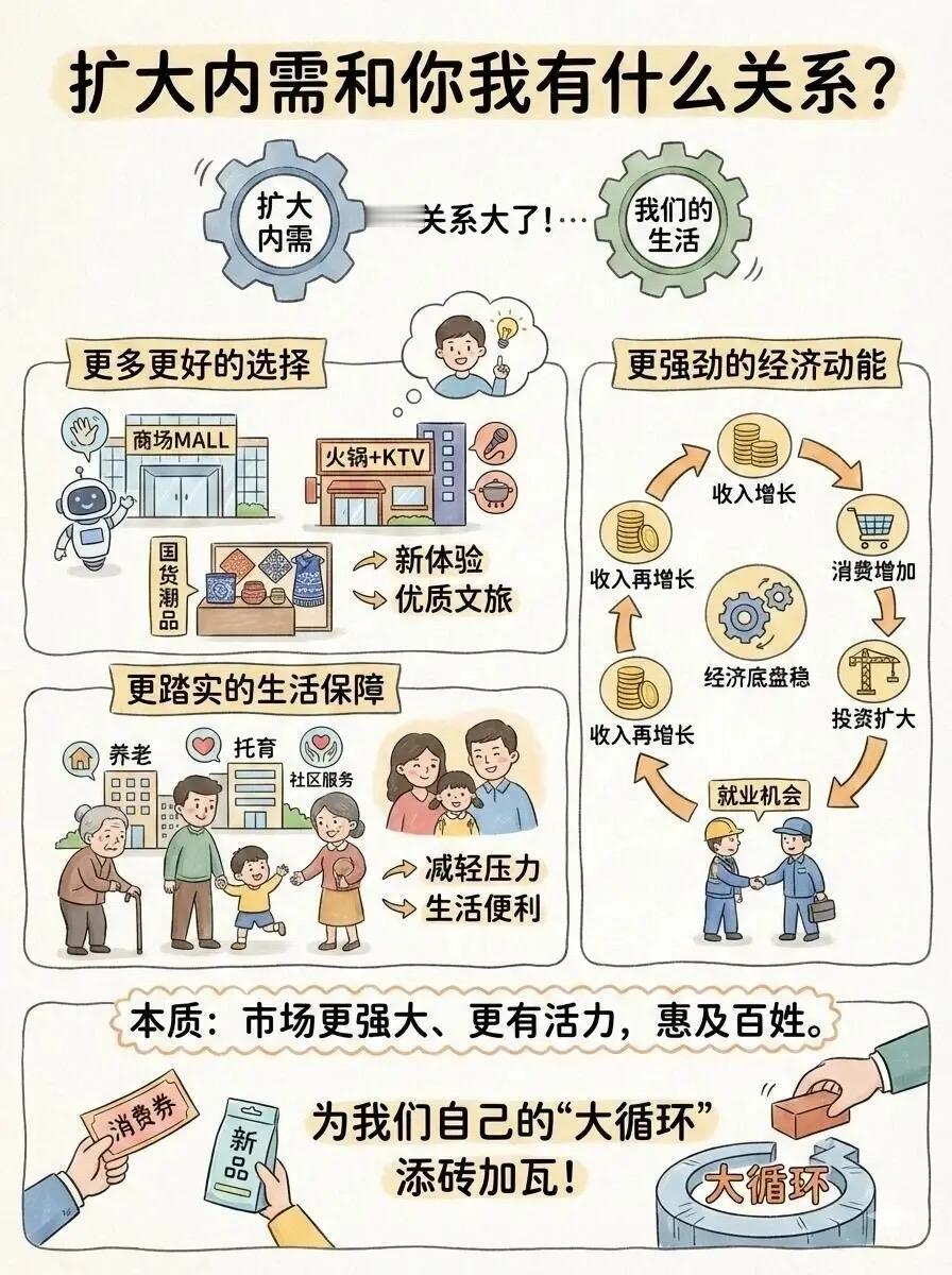扩内需如何才能更有效？看懂普通人不敢花钱的真相，答案其实很简单当下扩内需、促