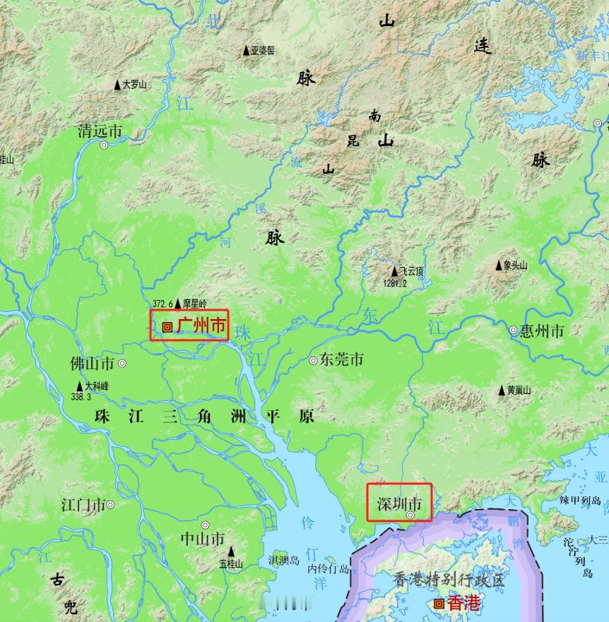 也许珠三角的自然地理、资源禀赋决定着其更容易发育形成大城市集群，你看珠江三角洲是