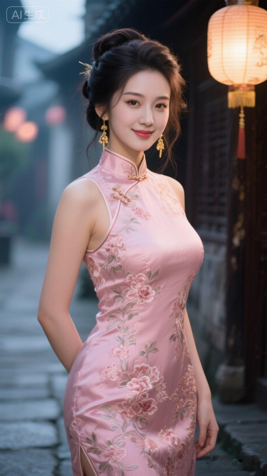 粉嫩旗袍，古韵风情，美不胜收！🌸💃