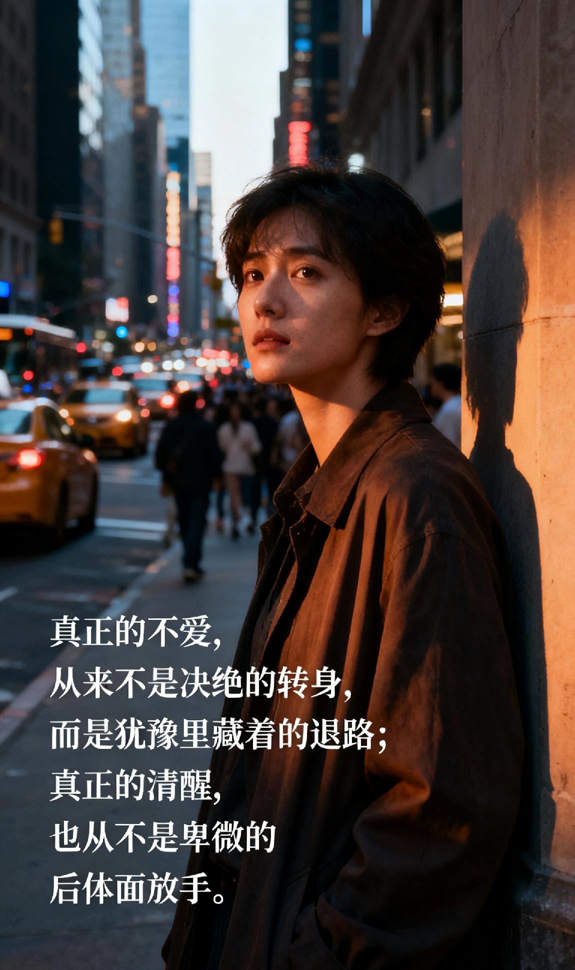 “我不爱你了。”“哦。”对话框沉默了十分钟。“其实，你可以试着挽留我一下的