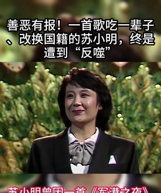 一首歌吃一辈子，成名后抛弃前夫，嫁给法囯人改国籍的苏小明，老年又回国捞金。国内的