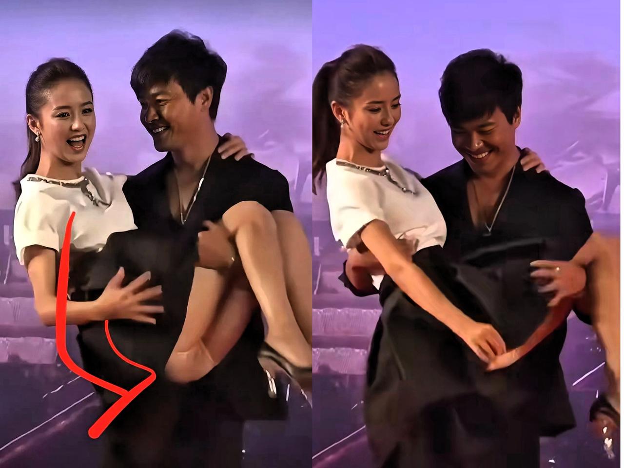 估计佟丽娅看了这张照片，都有点尴尬了吧😉，那时的陈思诚和佟丽娅，确实是甜蜜得